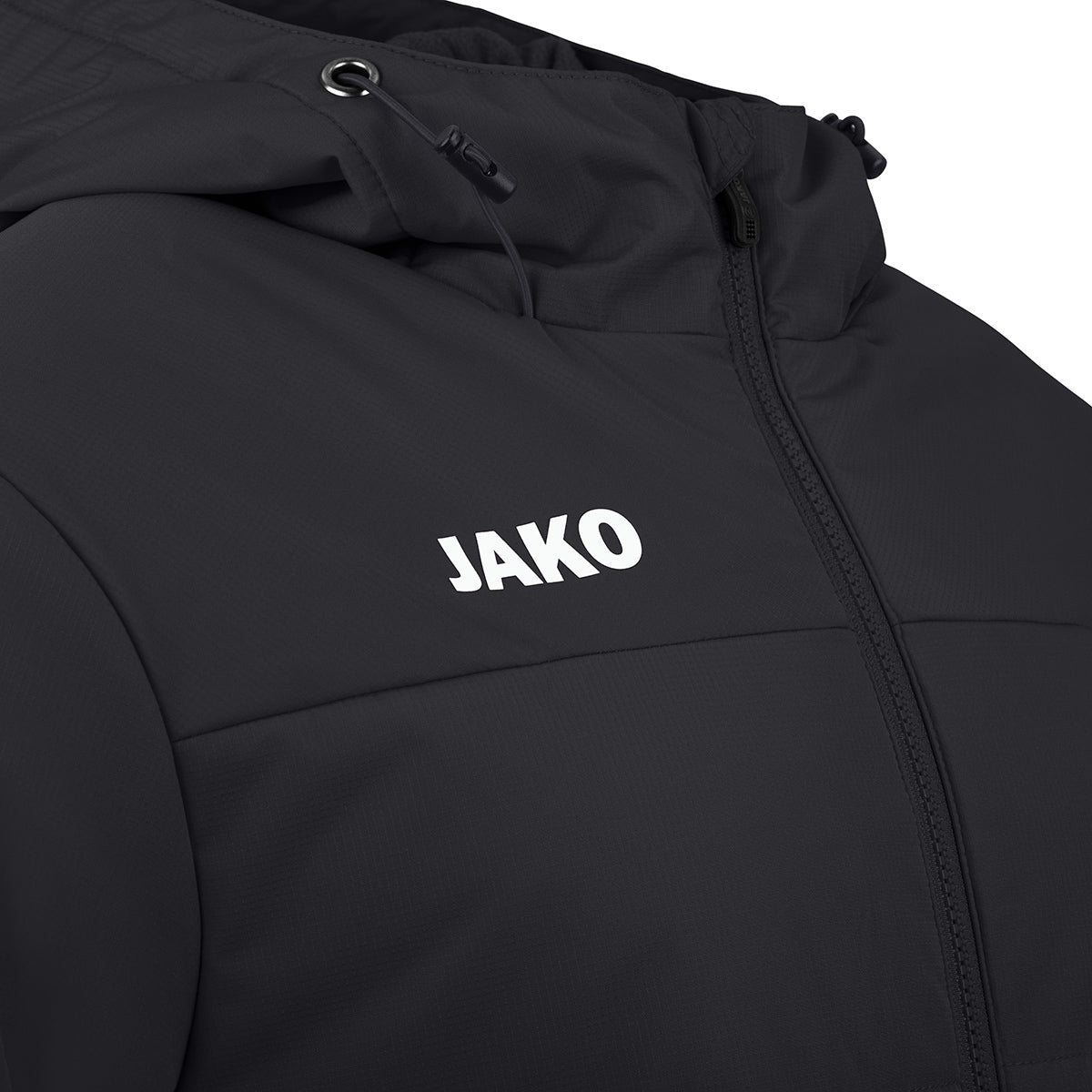 JAKO FC Lauterach Coachjacke Team mit Kapuze - black 7103