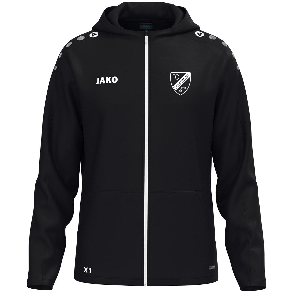 JAKO FC Lauterach Kapuzenjacke One - black 6800