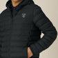 FC Lauterach wattierte Unisex Jacke - schwarz