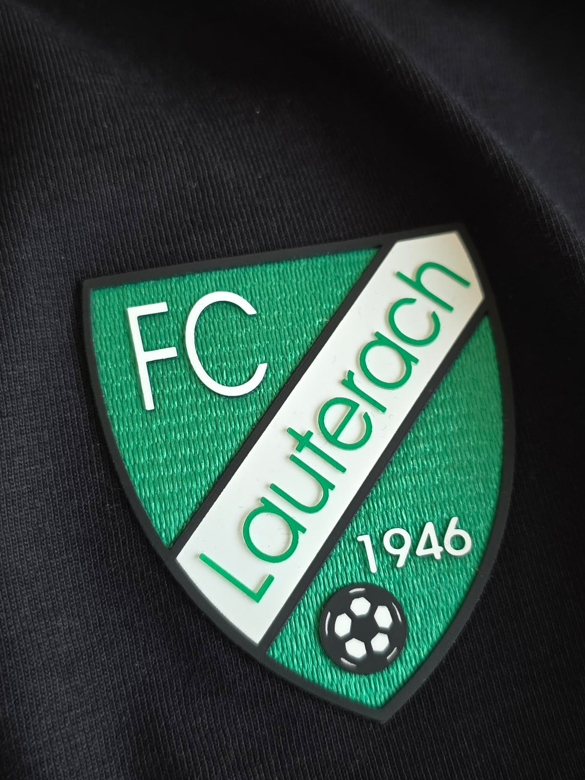 NEU!! FC Lauterach Wappen 3D Patch Hoodie - black